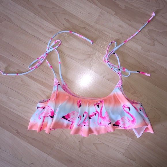 PINK Victoria's Secret Other - Victoria Secret PINK Flamingo Flounce Bikini Top M